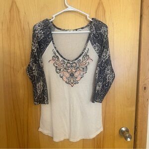 Miss Me Western-Inspired Raglan Top